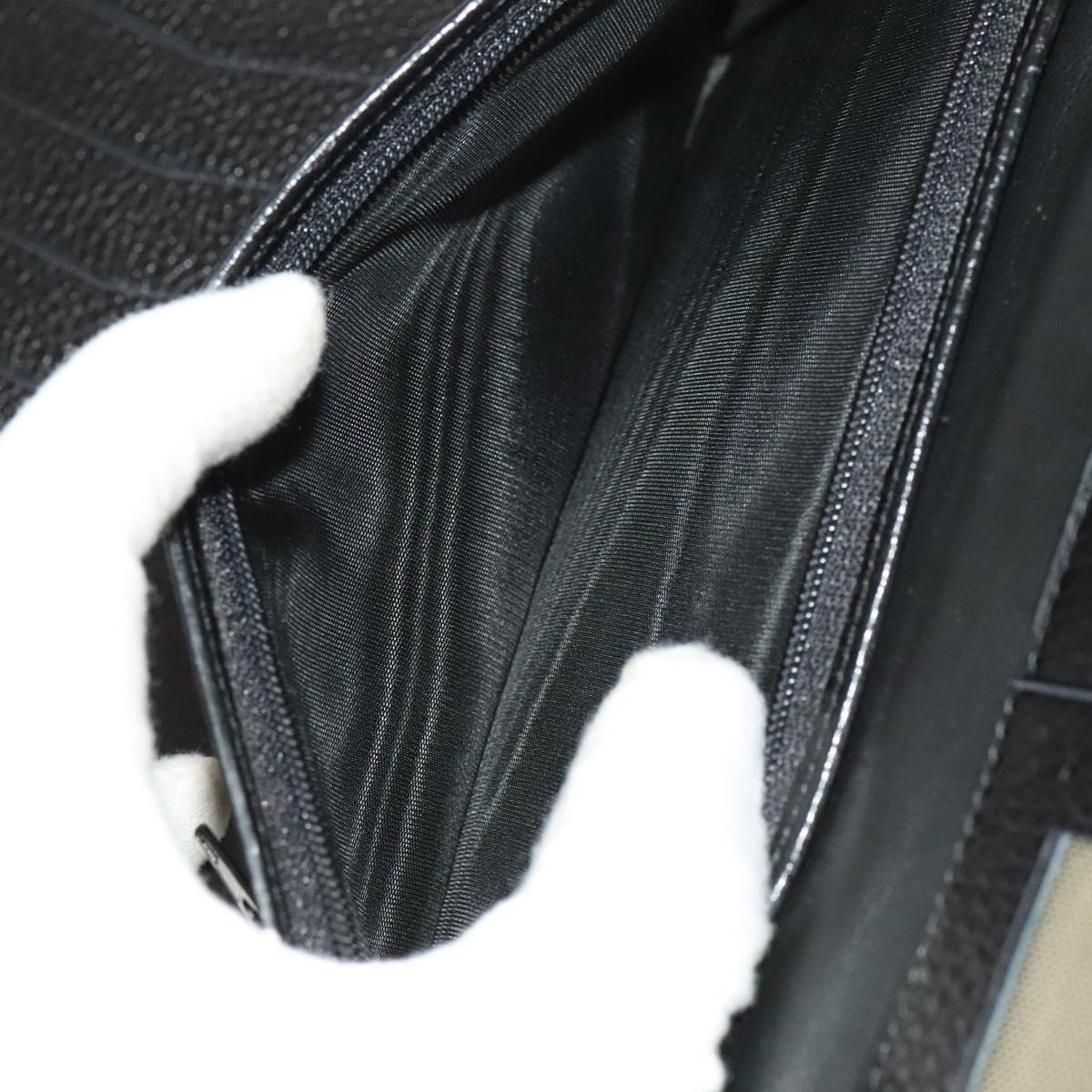 VERSACE Wallet Leather 2Set Black Brown Auth bs24841