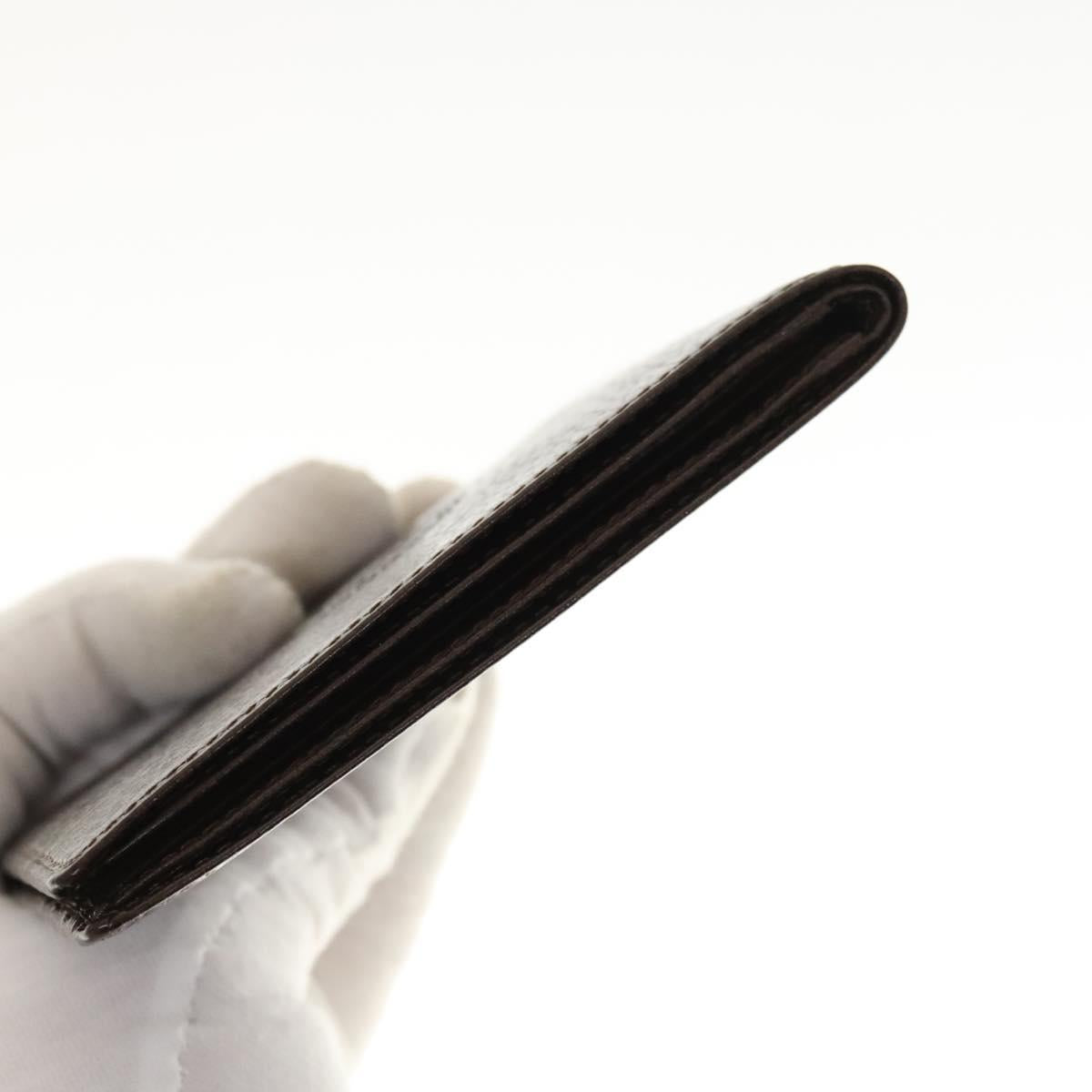 VERSACE Wallet Leather 2Set Black Brown Auth bs24841