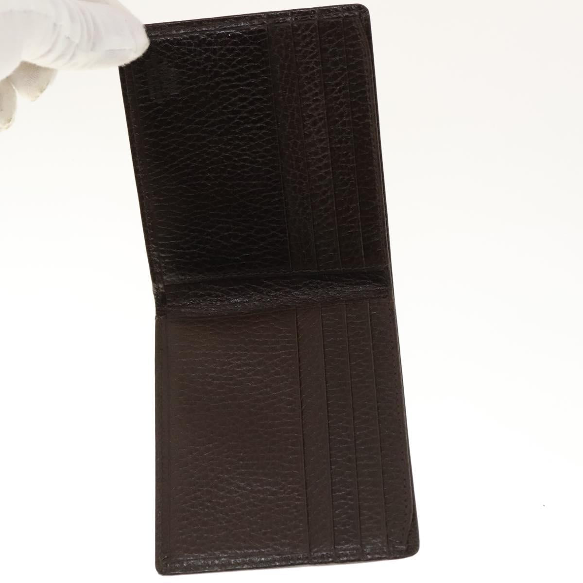 VERSACE Wallet Leather 2Set Black Brown Auth bs24841