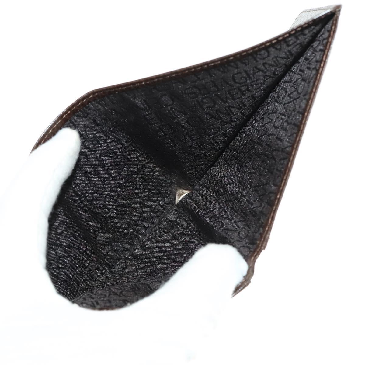 VERSACE Wallet Leather 2Set Black Brown Auth bs24841