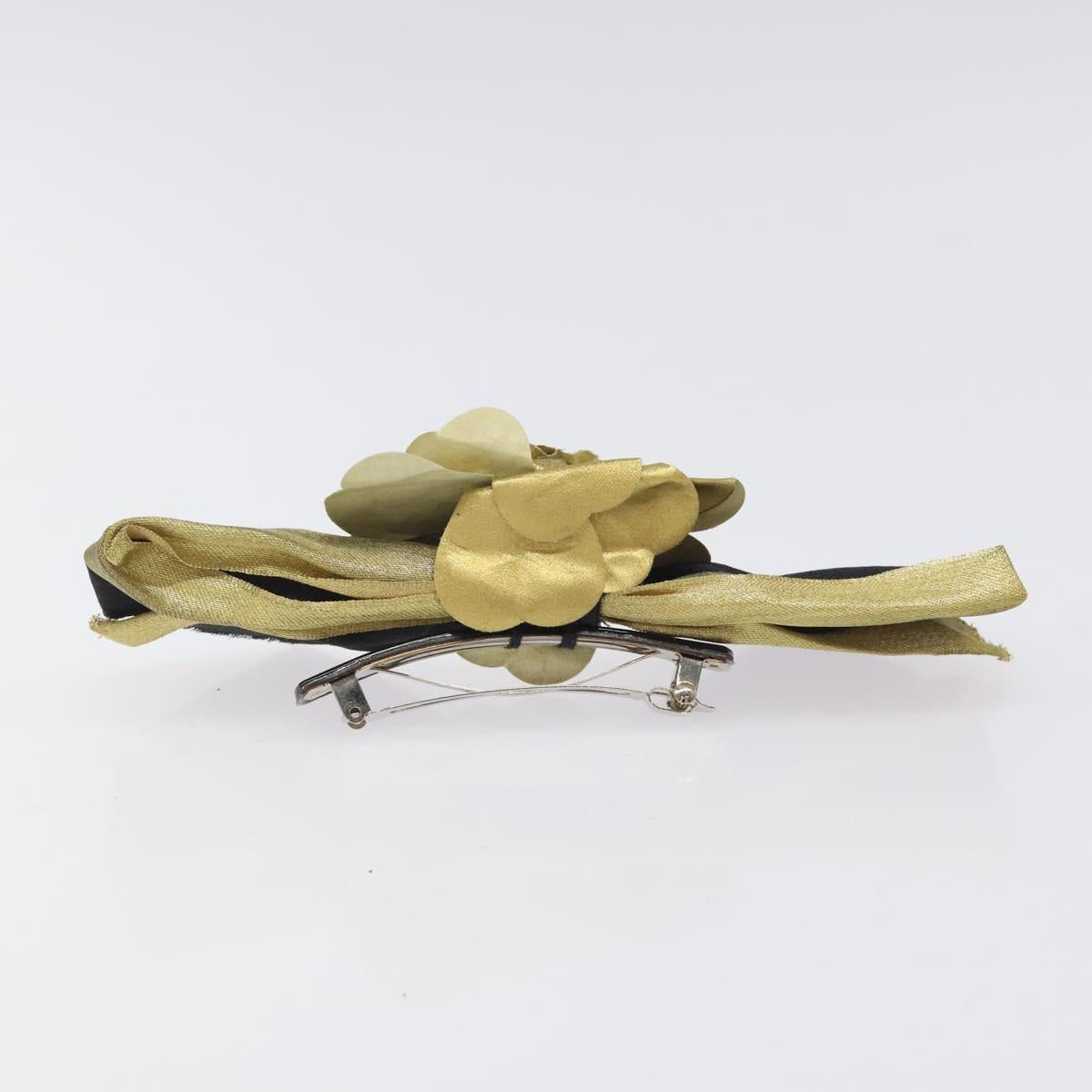 CHANEL Valletta Nylon Gold CC Auth bs24847