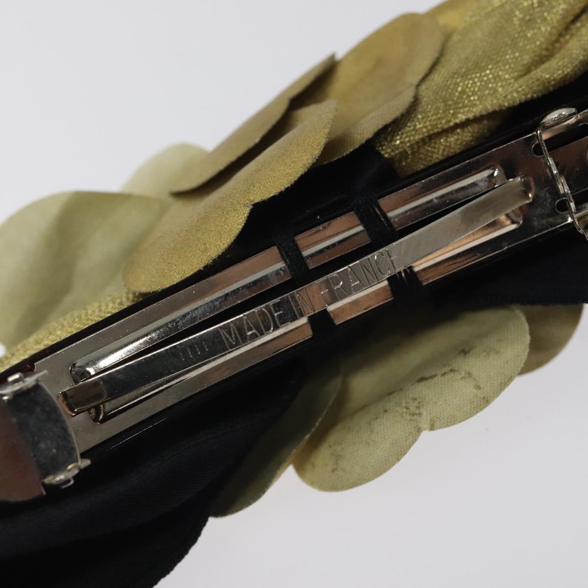 CHANEL Valletta Nylon Gold CC Auth bs24847