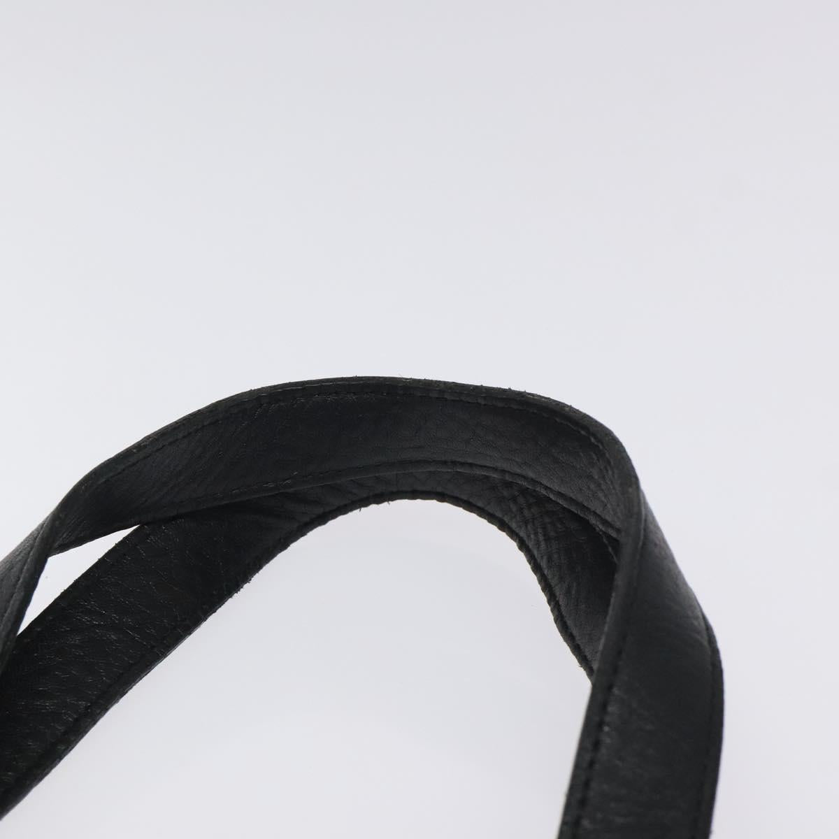 PRADA Tote Bag Nylon Black Silver Auth bs24925