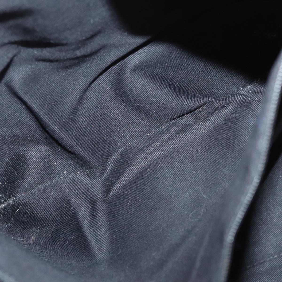 BURBERRY Nova Check Blue Label Hand Bag Canvas Nylon Black Beige Auth bs24936