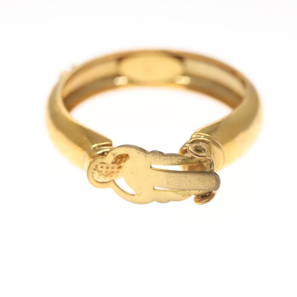 CHANEL Earring metal Gold CC Auth bs24970