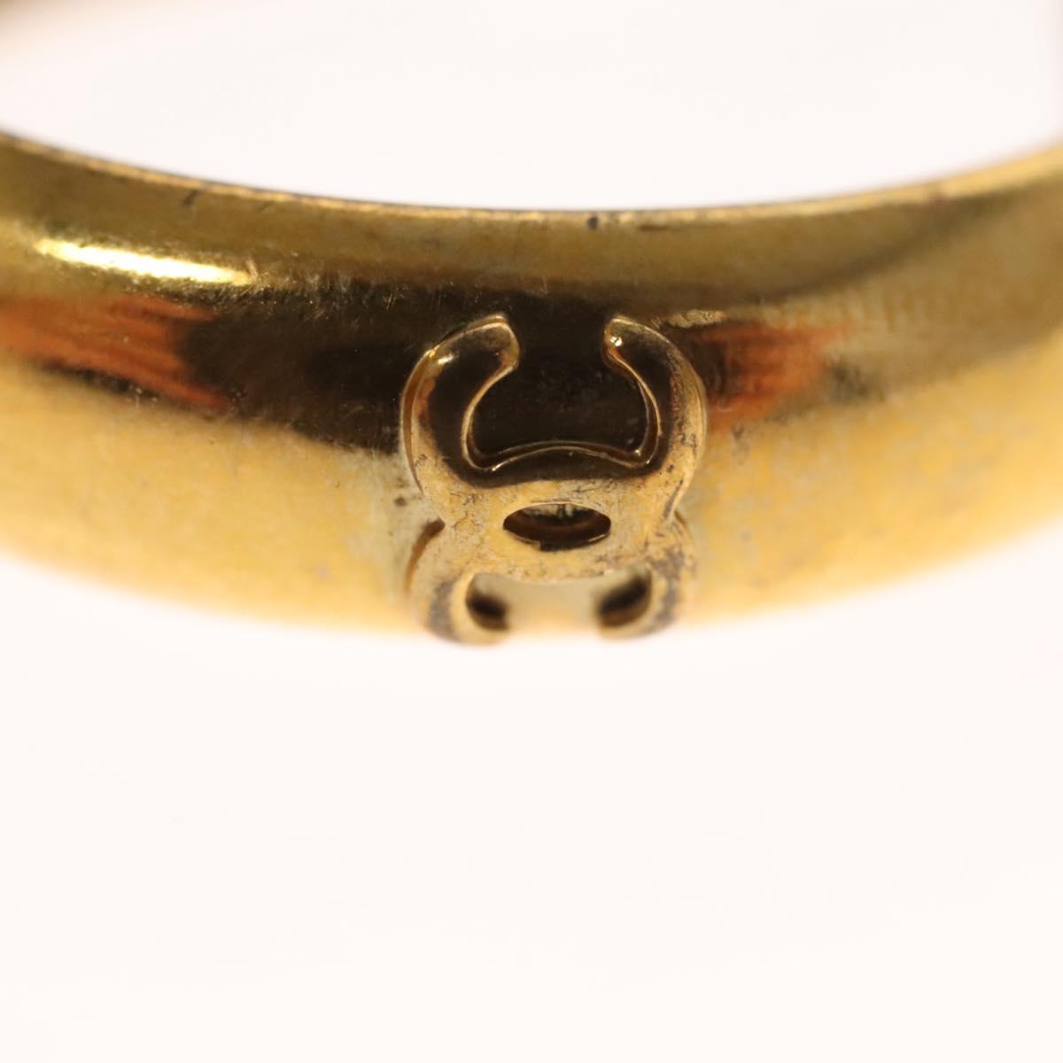 CHANEL Earring metal Gold CC Auth bs24970