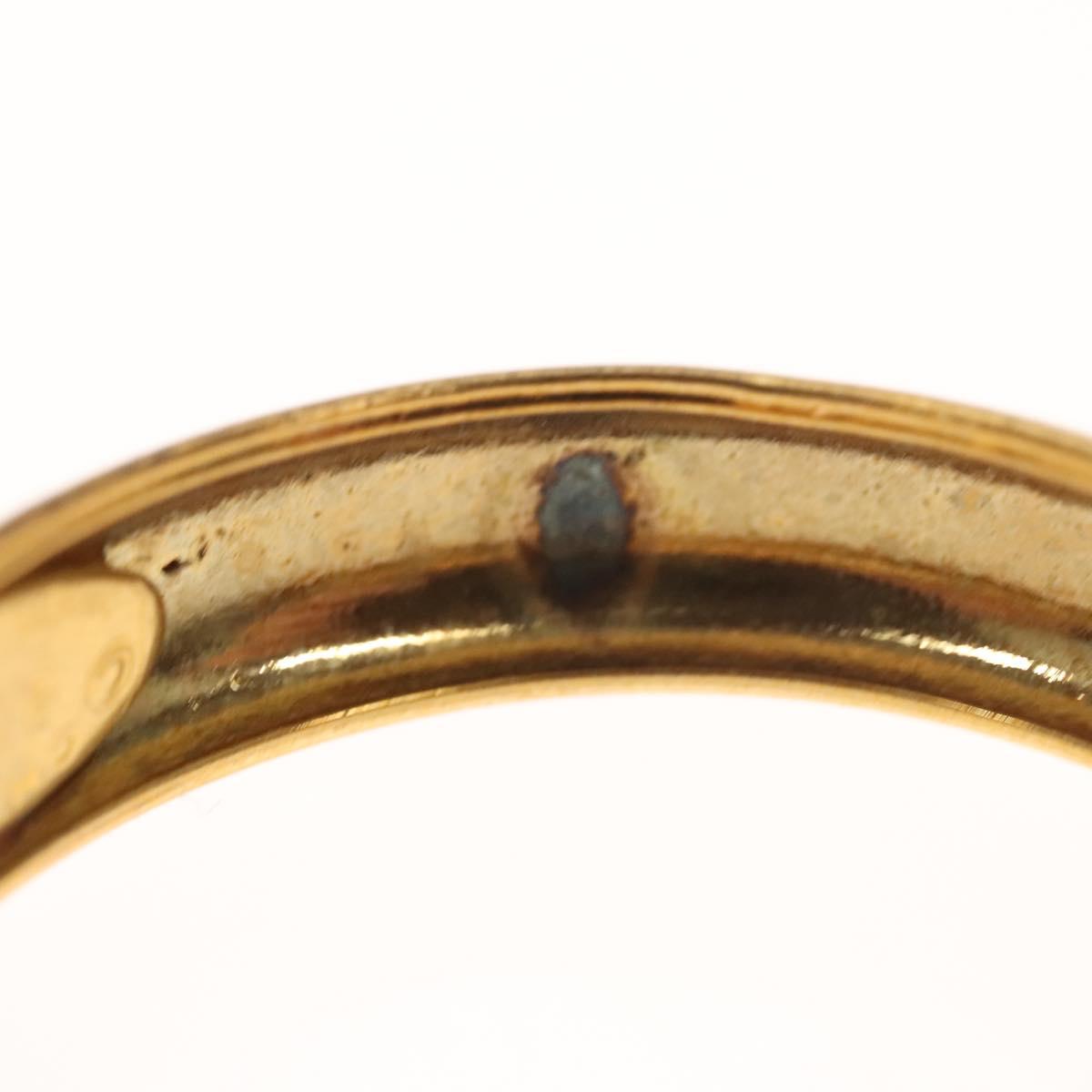 CHANEL Earring metal Gold CC Auth bs24970