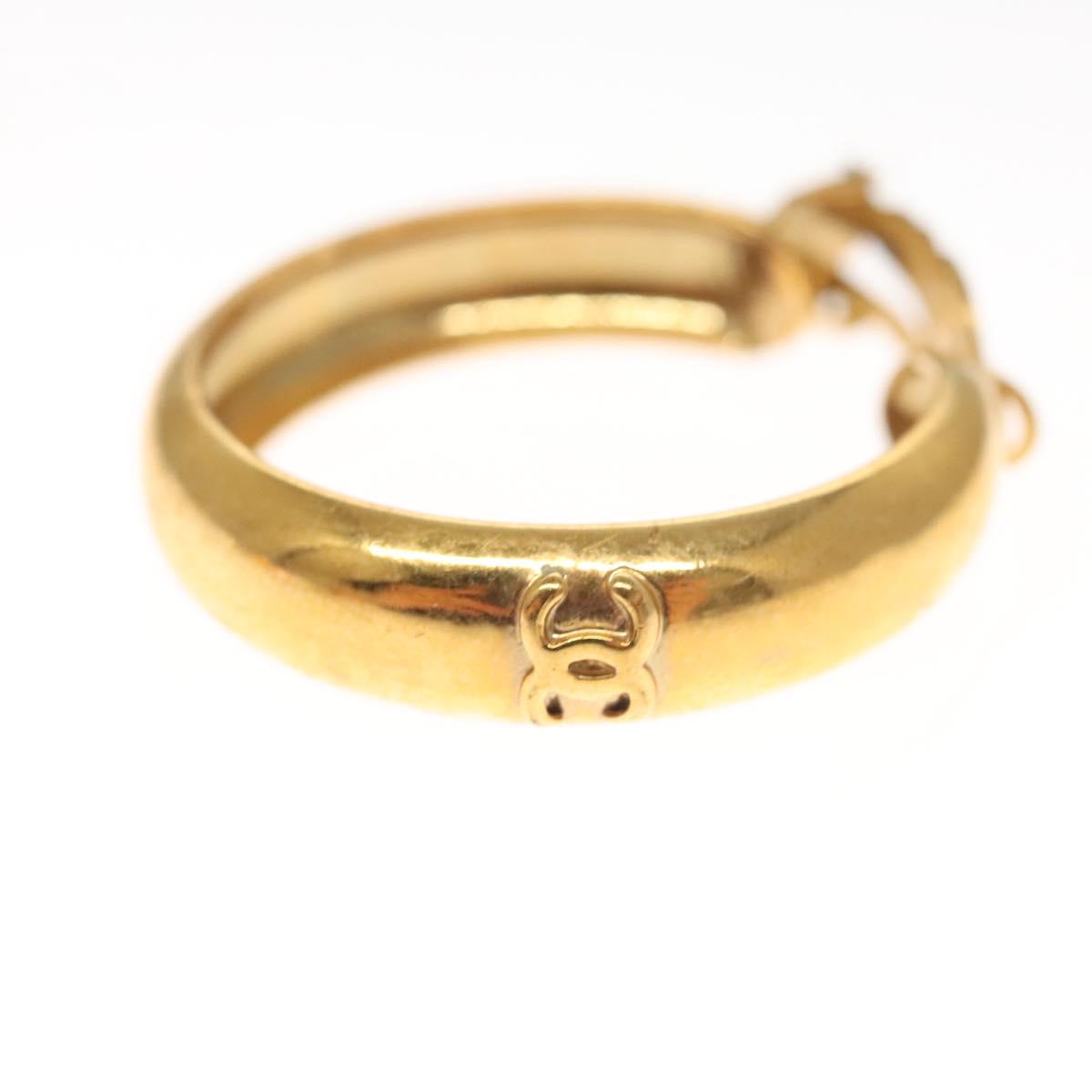 CHANEL Earring metal Gold CC Auth bs24970