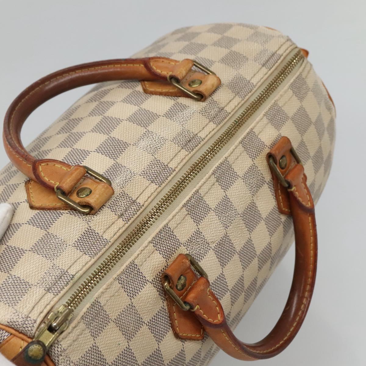 LOUIS VUITTON Damier Azur Speedy 30 Hand Bag N41533 LV Auth bs24986