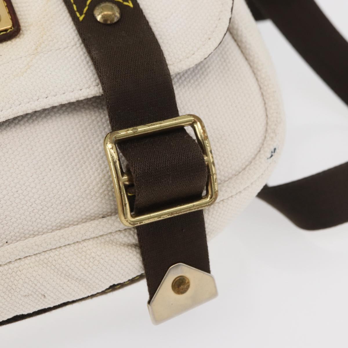 LOUIS VUITTON Antigua Buzzus PM Shoulder Bag Beige Brown M40042 LV Auth bs24988