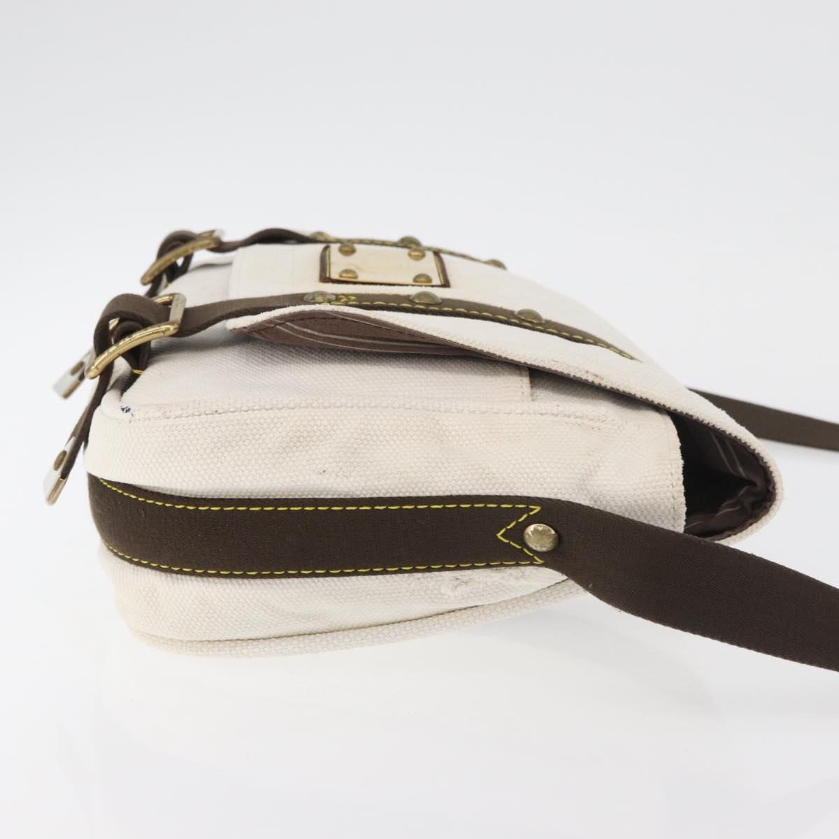 LOUIS VUITTON Antigua Buzzus PM Shoulder Bag Beige Brown M40042 LV Auth bs24988