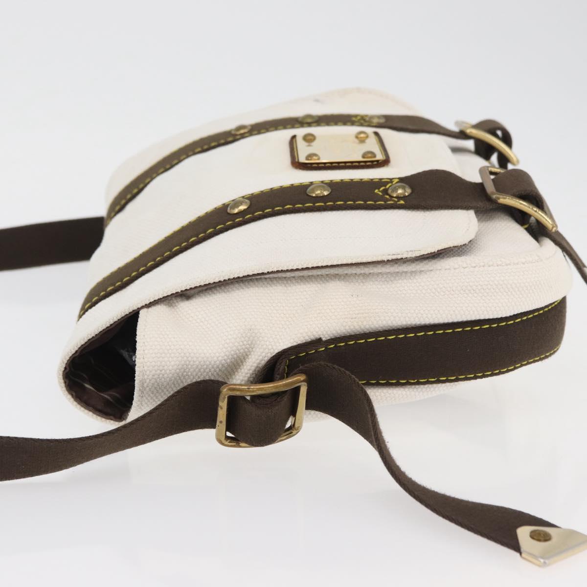 LOUIS VUITTON Antigua Buzzus PM Shoulder Bag Beige Brown M40042 LV Auth bs24988