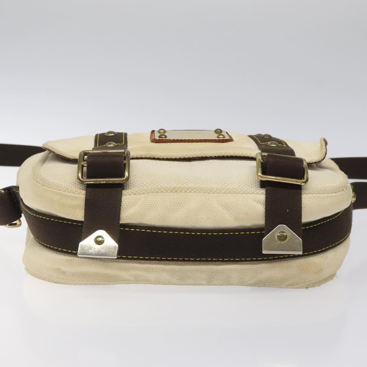 LOUIS VUITTON Antigua Buzzus PM Shoulder Bag Beige Brown M40042 LV Auth bs24988