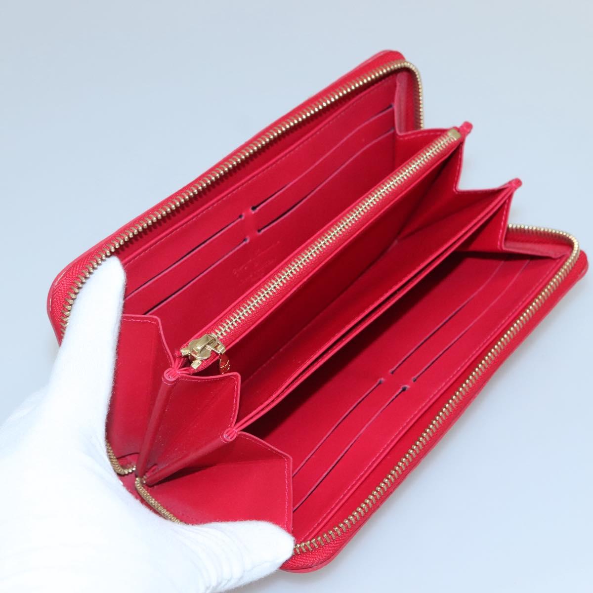 LOUIS VUITTON Monogram Vernis Yayoi Kusama Wallet Rouge M91572 LV Auth bs24989