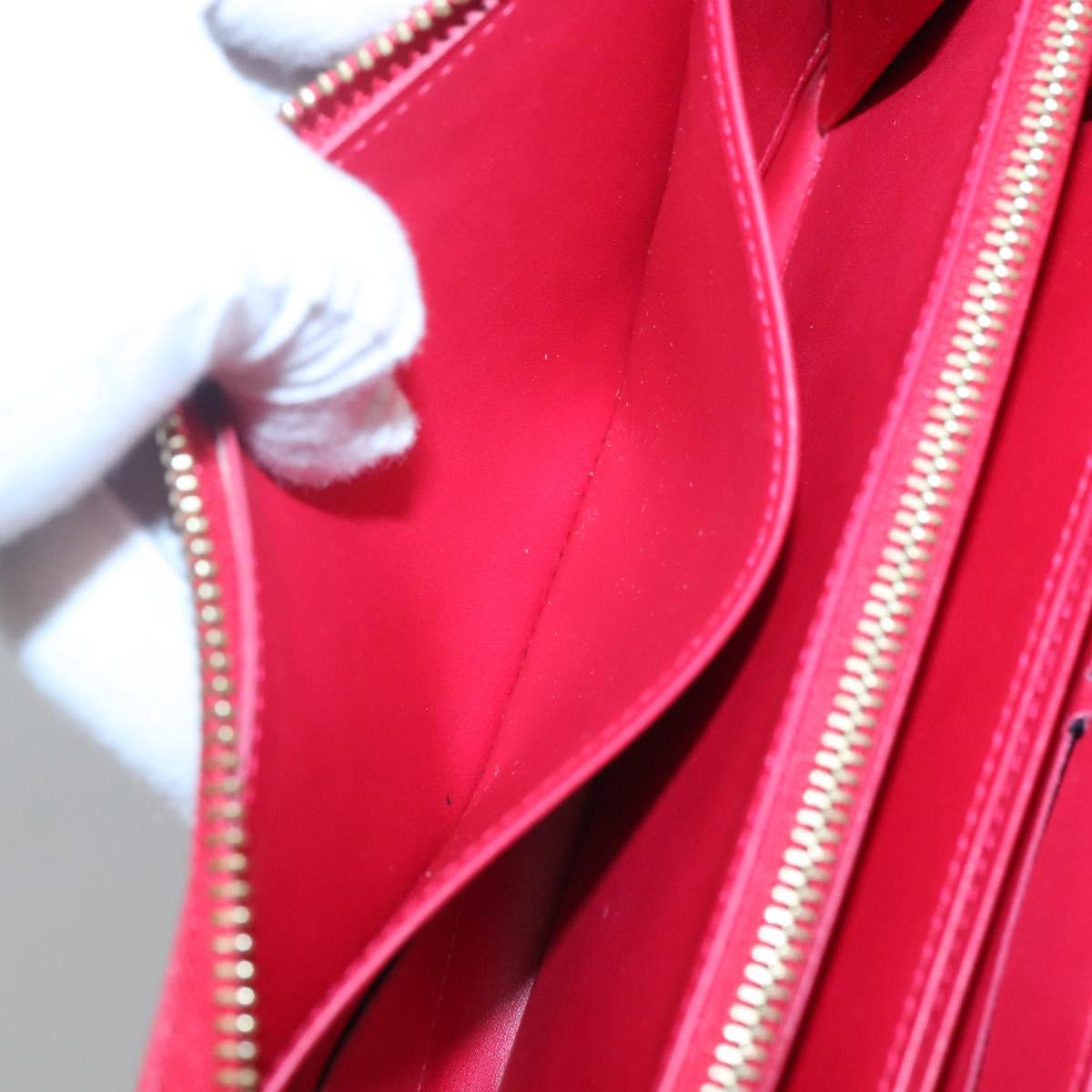 LOUIS VUITTON Monogram Vernis Yayoi Kusama Wallet Rouge M91572 LV Auth bs24989