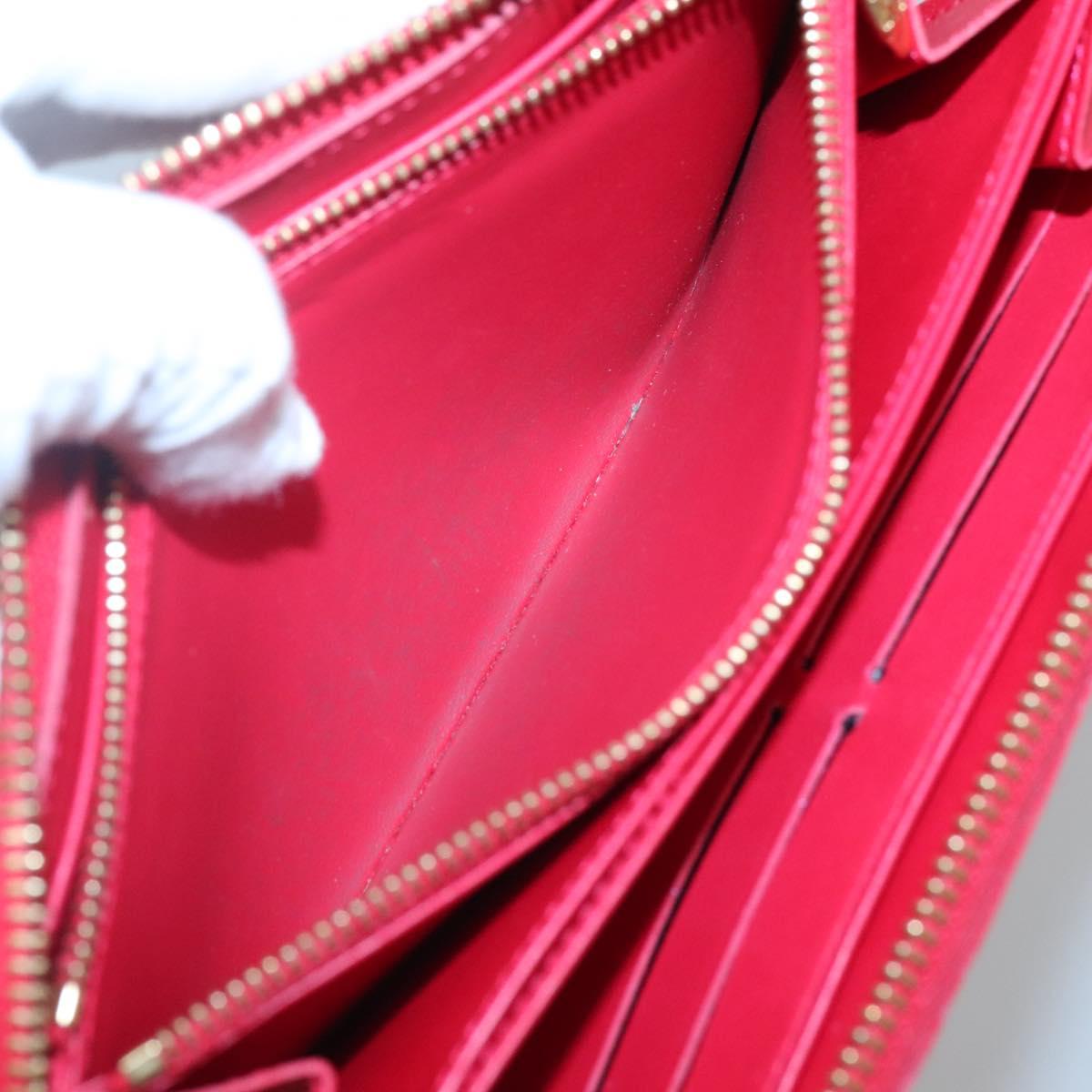 LOUIS VUITTON Monogram Vernis Yayoi Kusama Wallet Rouge M91572 LV Auth bs24989