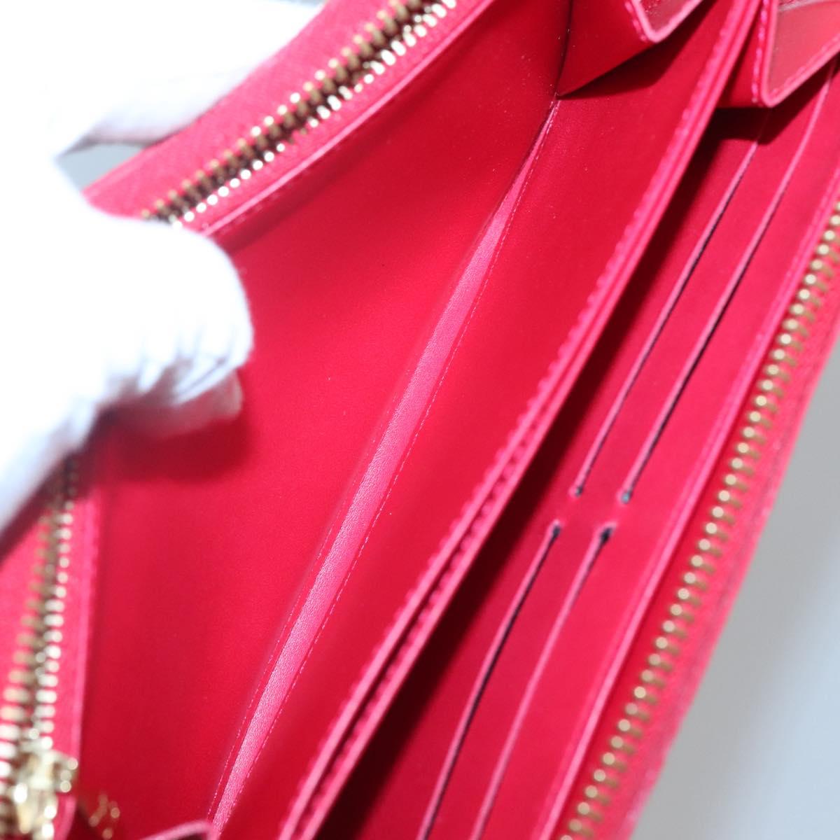 LOUIS VUITTON Monogram Vernis Yayoi Kusama Wallet Rouge M91572 LV Auth bs24989