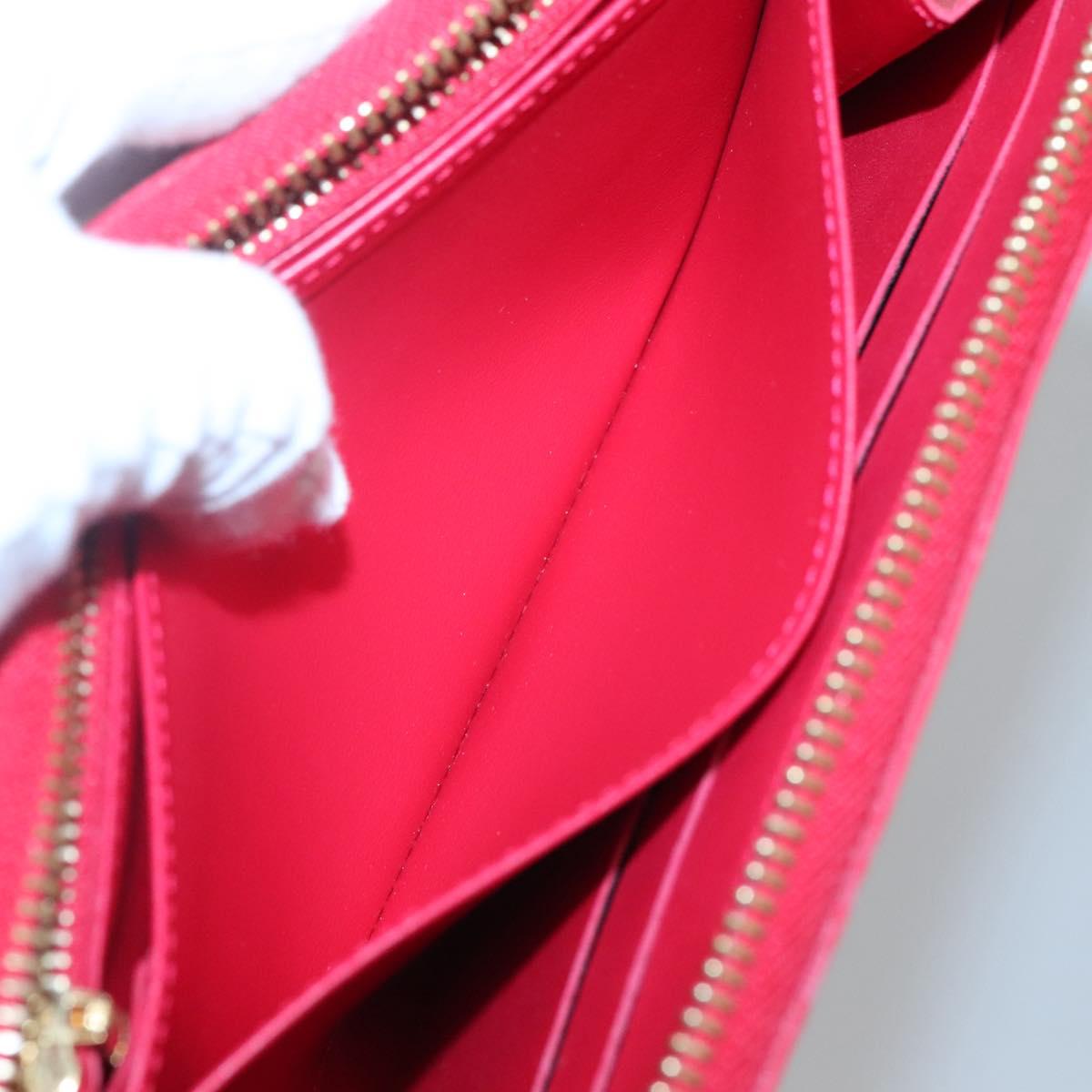 LOUIS VUITTON Monogram Vernis Yayoi Kusama Wallet Rouge M91572 LV Auth bs24989