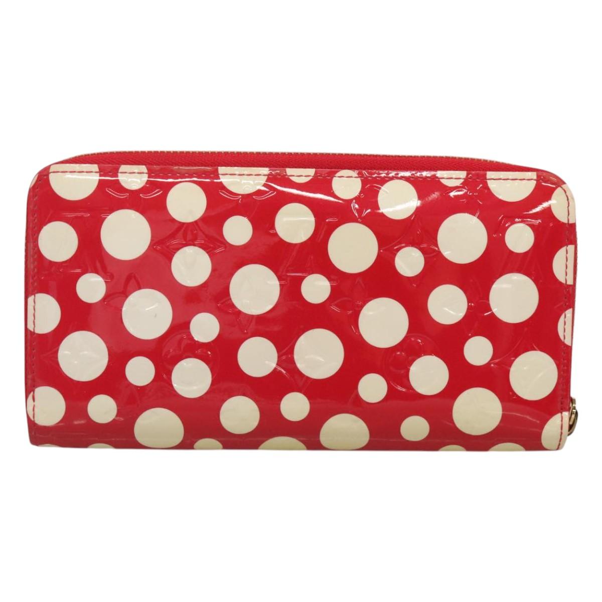 LOUIS VUITTON Monogram Vernis Yayoi Kusama Wallet Rouge M91572 LV Auth bs24989