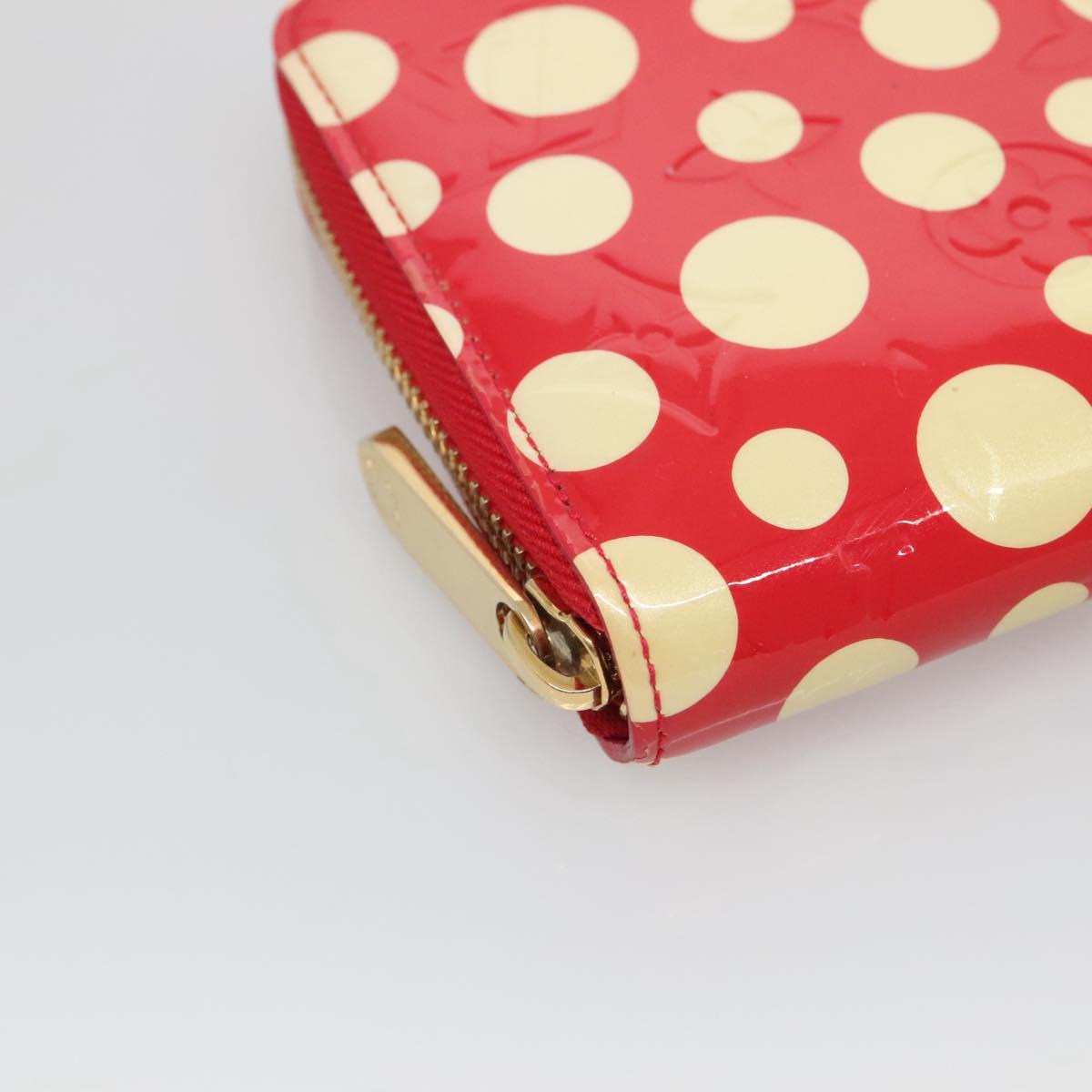 LOUIS VUITTON Monogram Vernis Yayoi Kusama Wallet Rouge M91572 LV Auth bs24989
