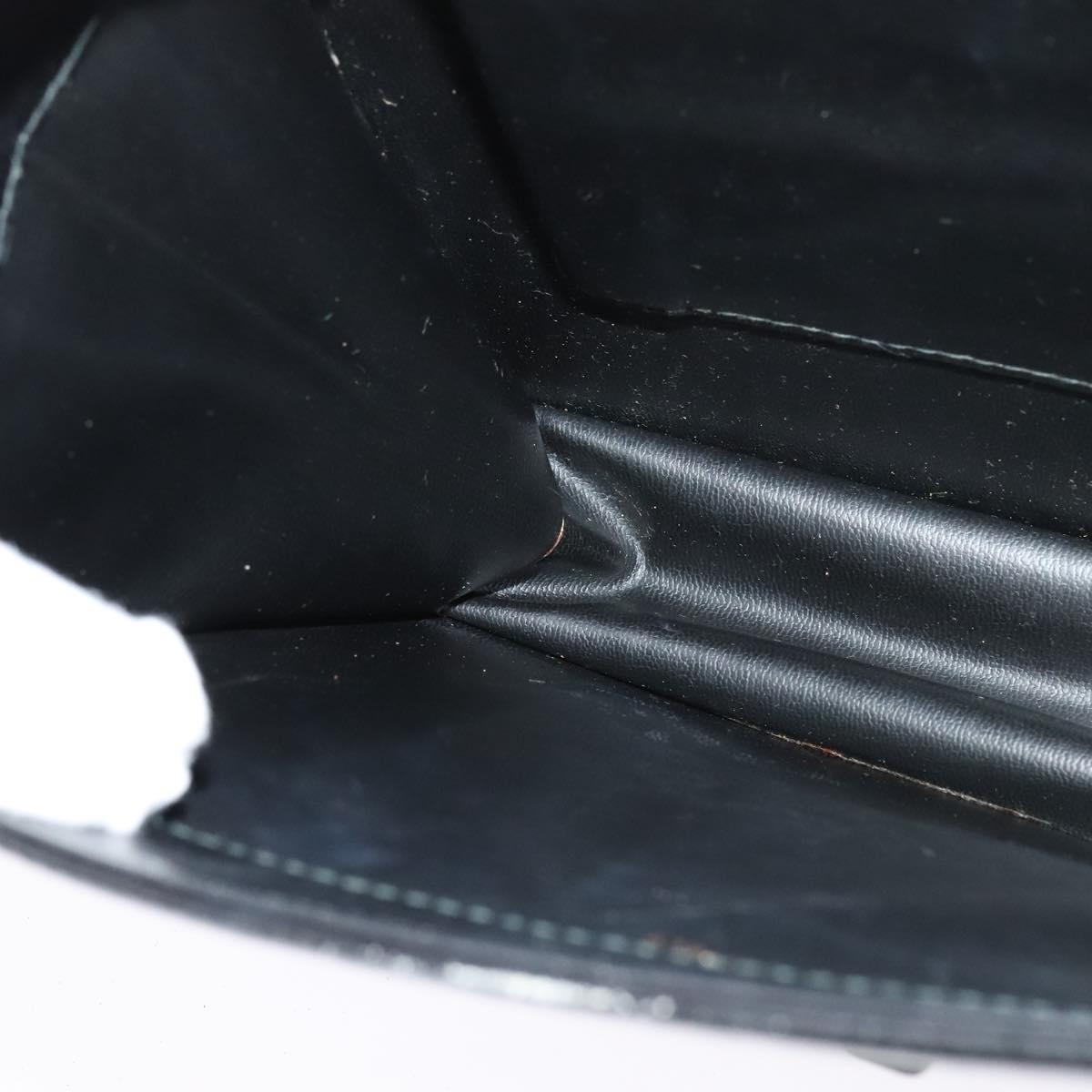 CELINE Shoulder Bag Leather Black Gold Auth bs24994