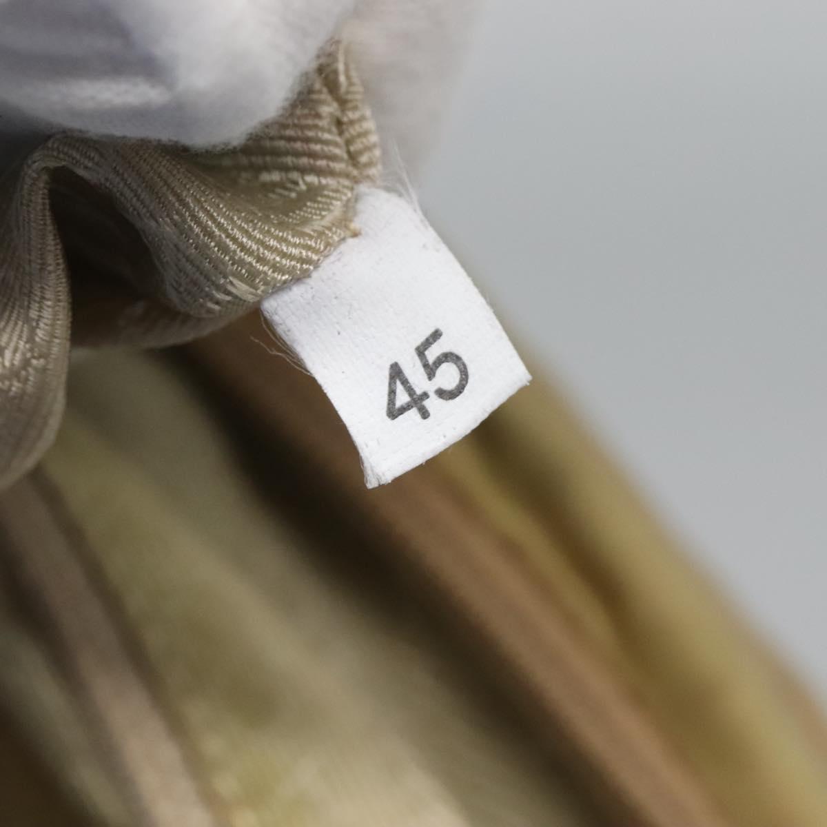 PRADA Shoulder Bag Nylon Beige Silver Auth bs25014