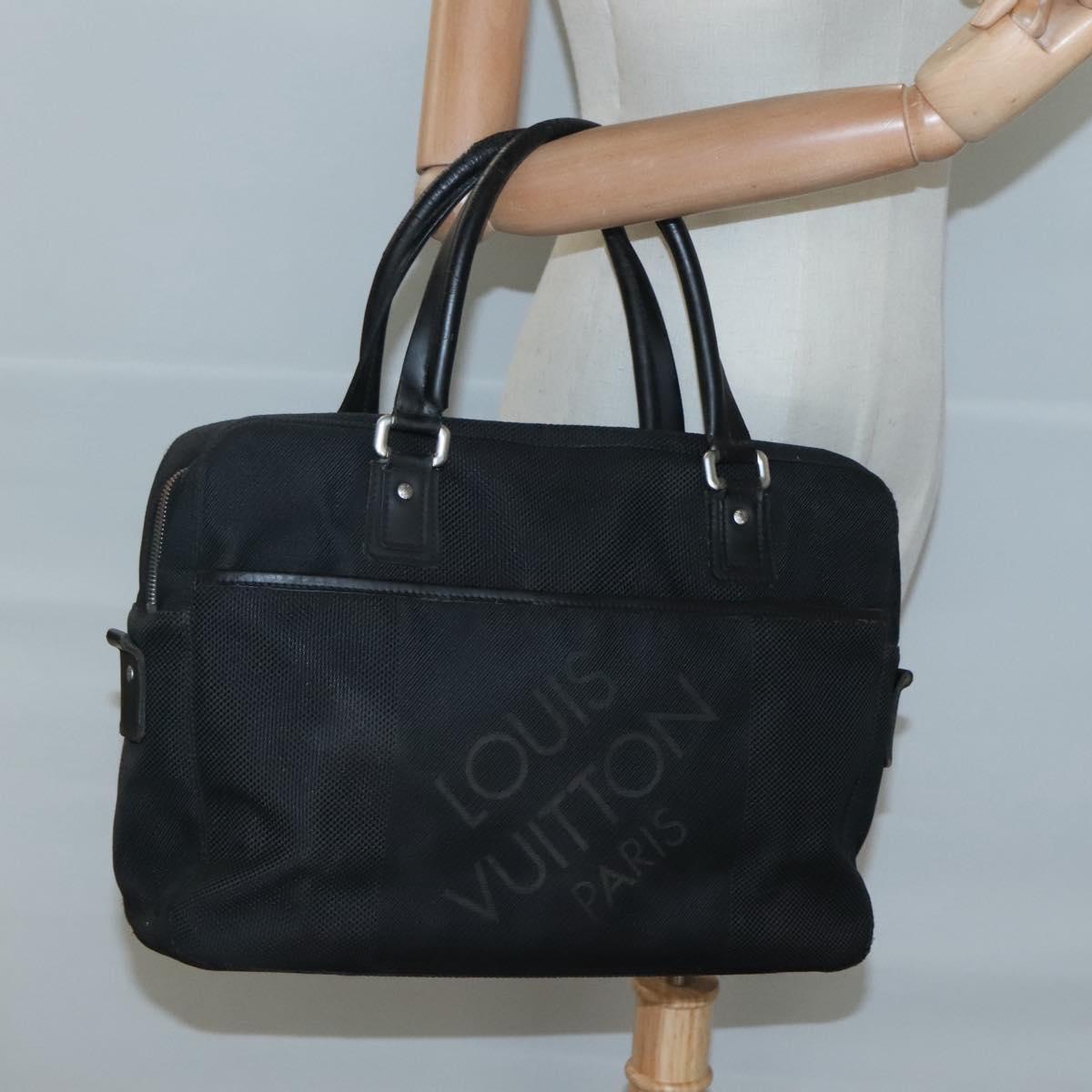 LOUIS VUITTON Damier Geant Yak Business Bag 2way Black Noir M93082 Auth bs25028