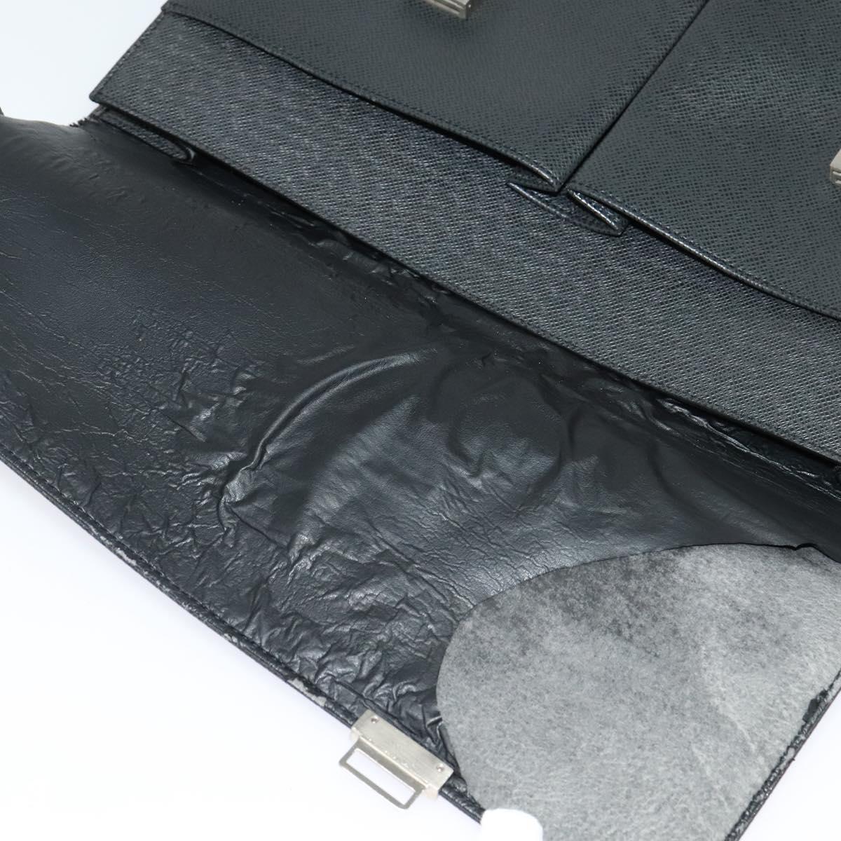 LOUIS VUITTON Taiga Serviette Kazan Business Bag Ardoise M30802 LV Auth bs25031