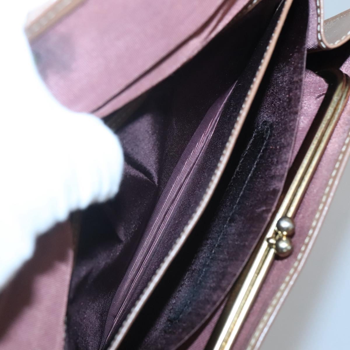 Christian Dior Honeycomb Canvas Wallet Beige Auth bs25042