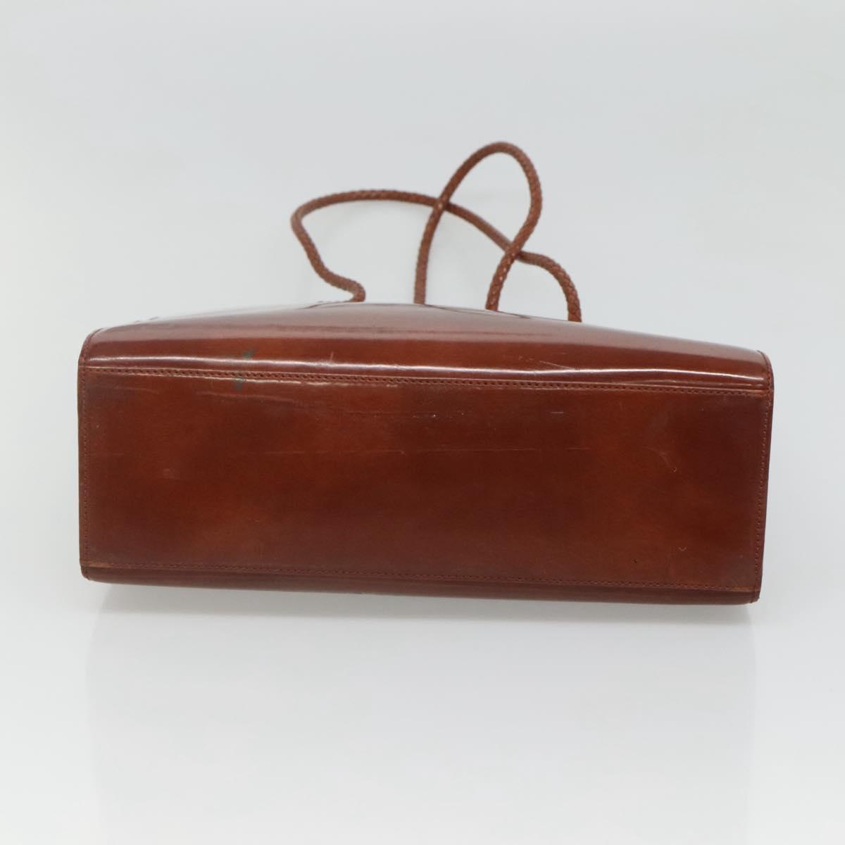 CARTIER Tote Bag Leather Brown Auth bs25048