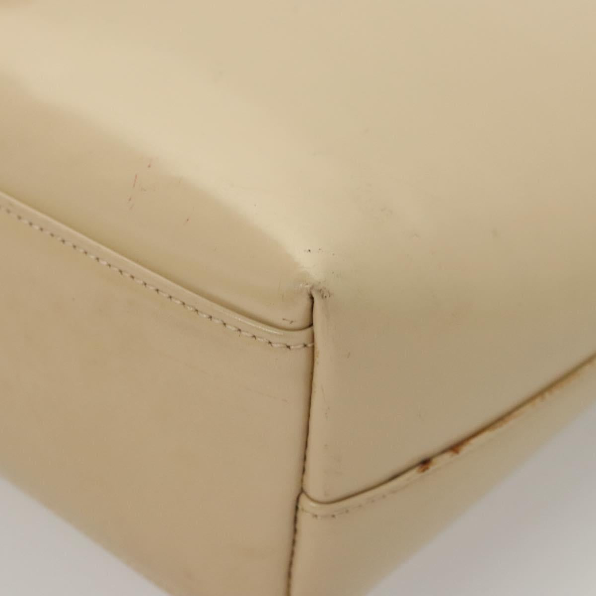 GUCCI Hand Bag Enamel Beige 000 2058 0558 0 Auth bs25058