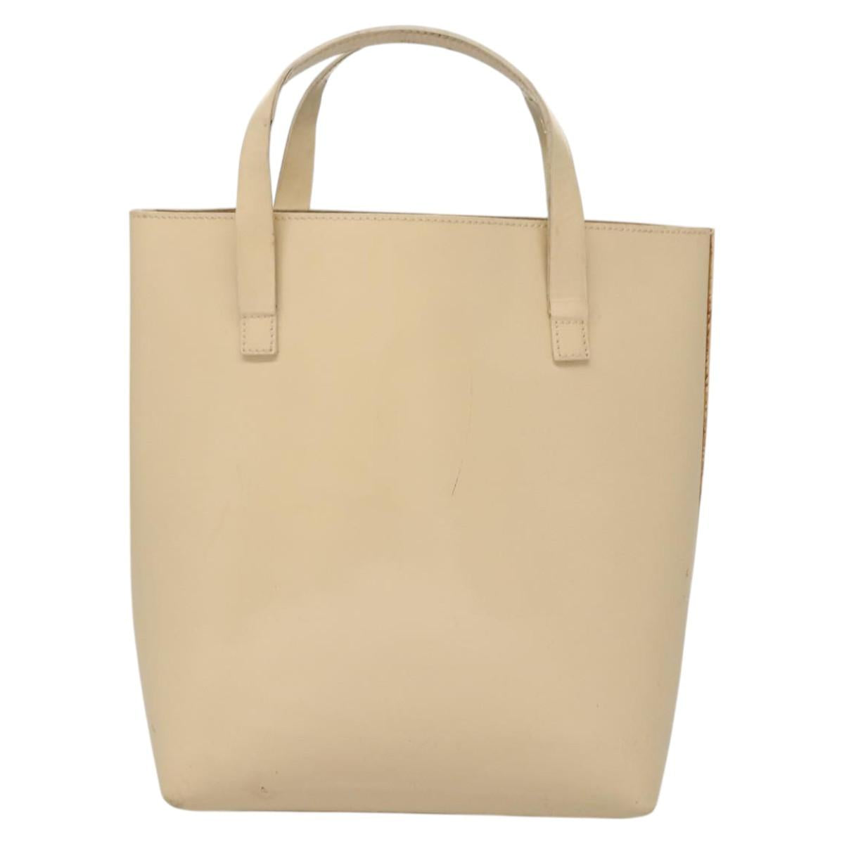 GUCCI Hand Bag Enamel Beige 000 2058 0558 0 Auth bs25058
