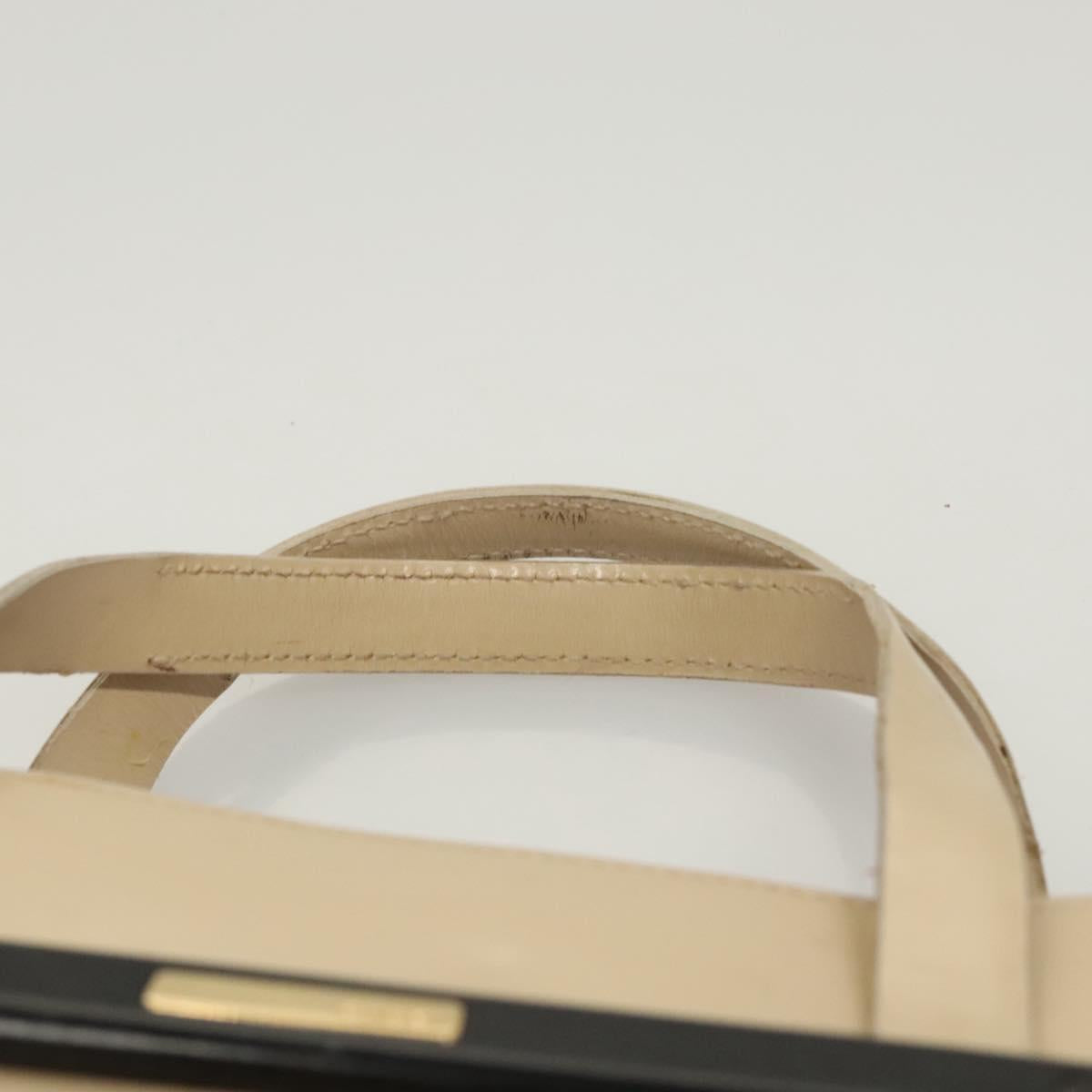 GUCCI Hand Bag Enamel Beige 000 2058 0558 0 Auth bs25058