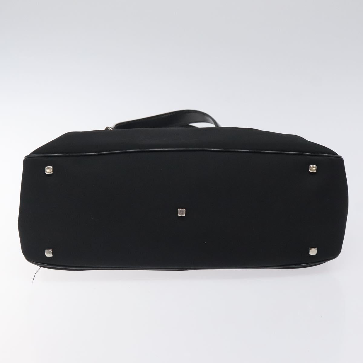 Salvatore Ferragamo Vala Shoulder Bag Nylon Black Silver Auth bs25066