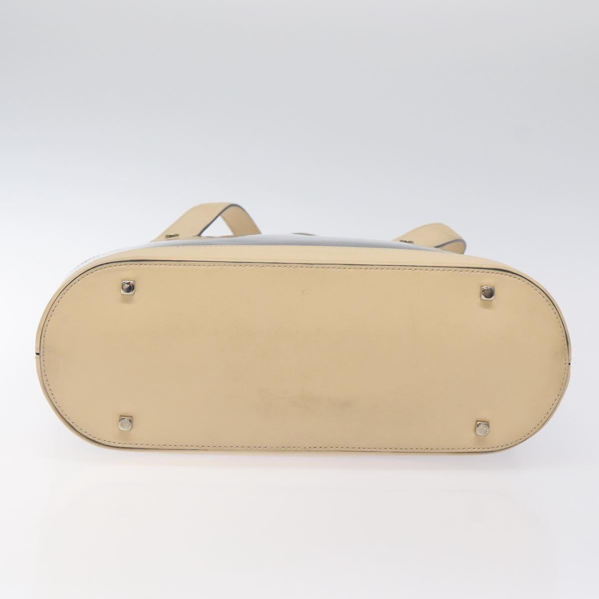 Salvatore Ferragamo Tote Bag Enamel Black Silver Auth bs25067