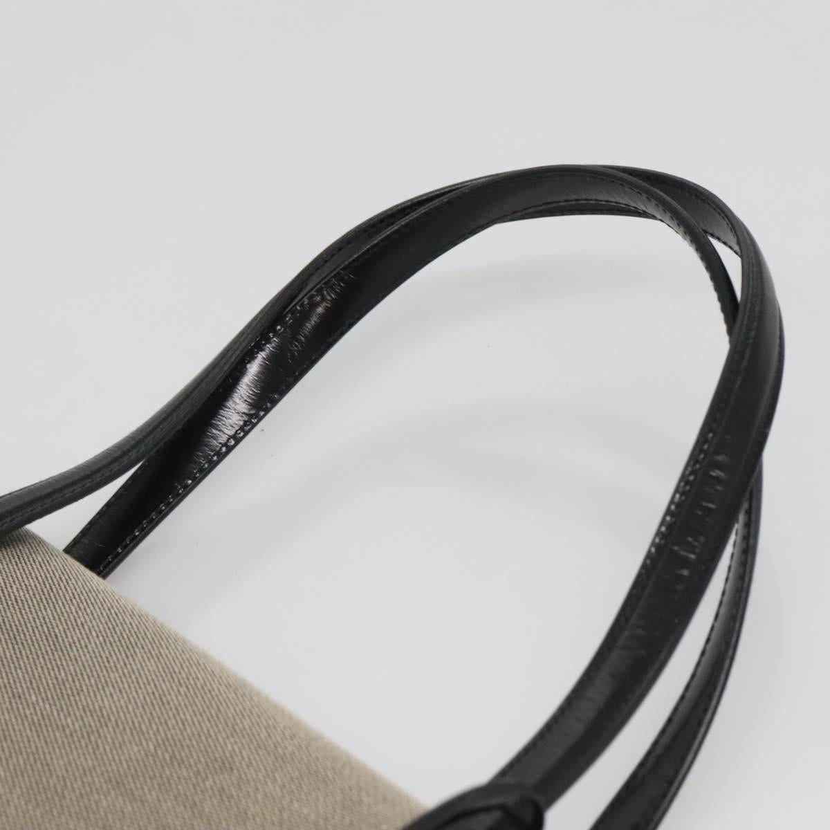 GUCCI Hand Bag Canvas Beige Gold Auth bs25071