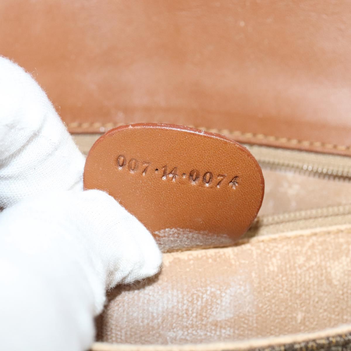 GUCCI Shoulder Bag Leather Brown Gold 007 14 0074 Auth bs25074