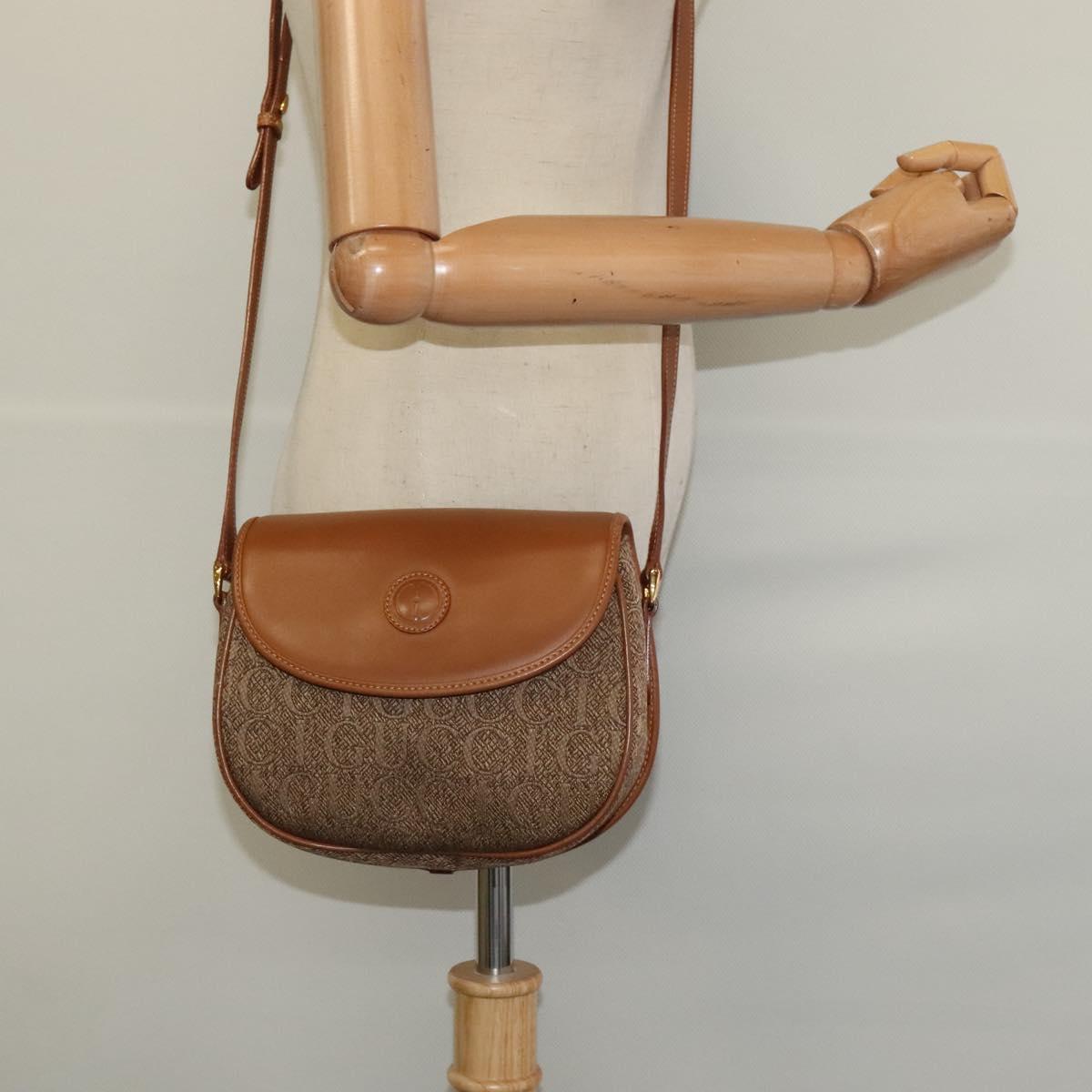 GUCCI Shoulder Bag Leather Brown Gold 007 14 0074 Auth bs25074