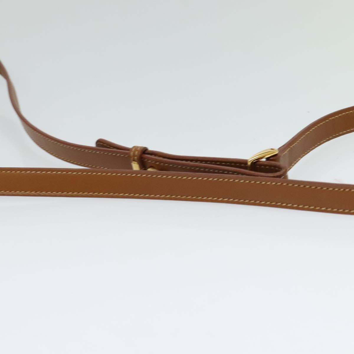 GUCCI Shoulder Bag Leather Brown Gold 007 14 0074 Auth bs25074