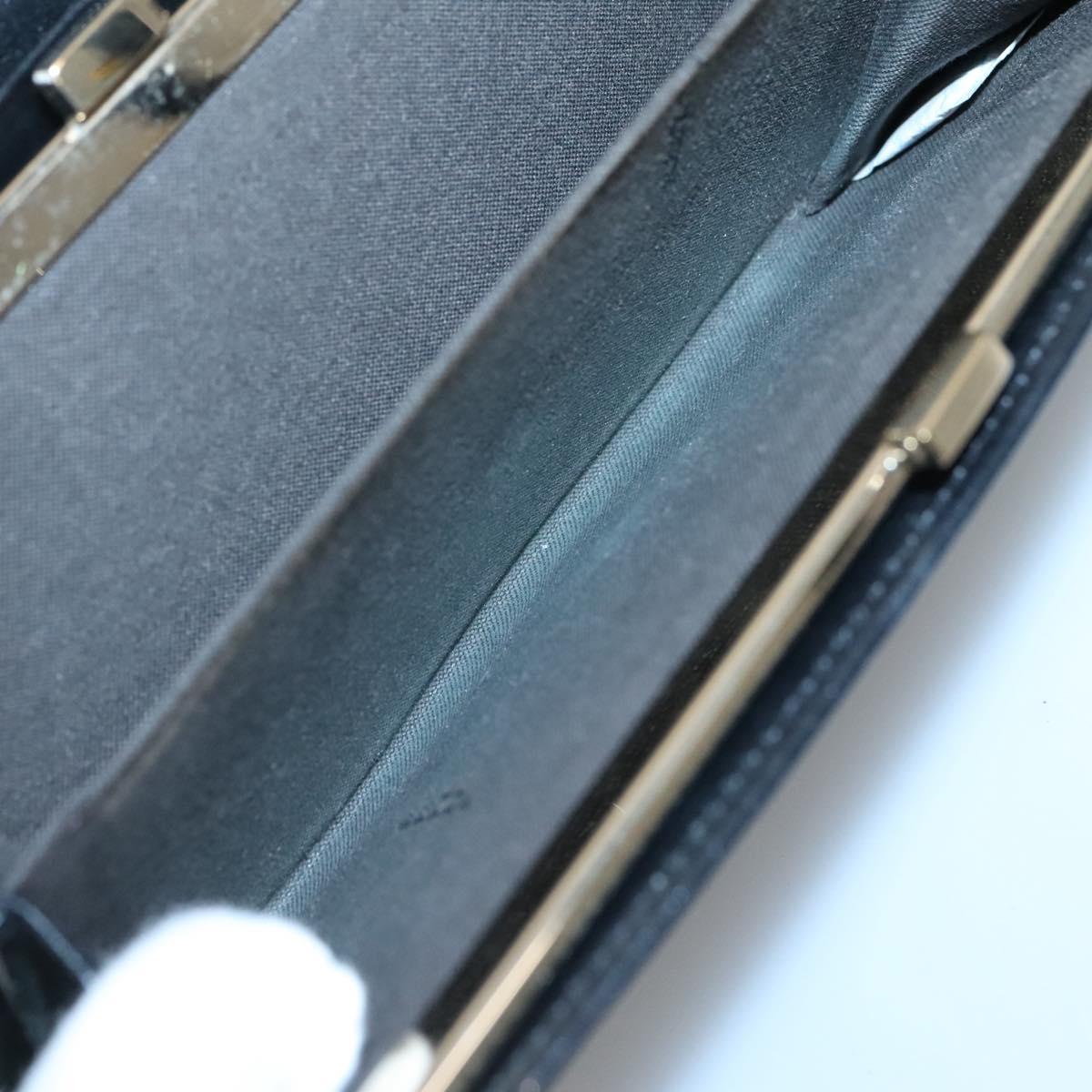 FENDI Zucchino Canvas Long Wallet Black Auth bs25132