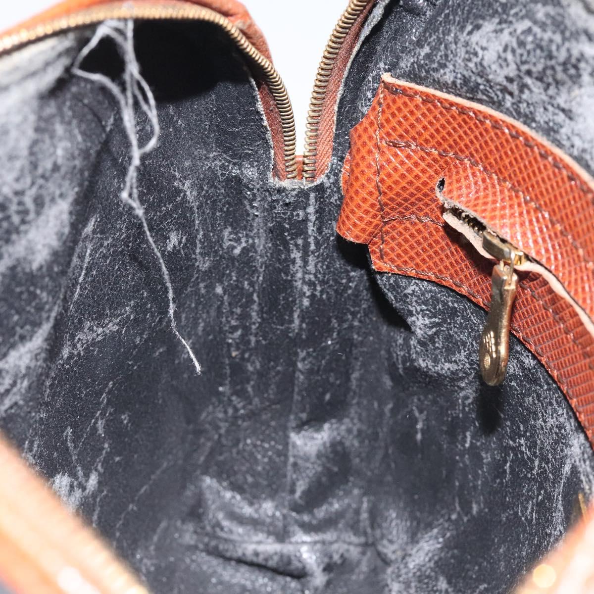 BOTTEGA VENETA Shoulder Bag PVC Black Brown gold Auth bs25135