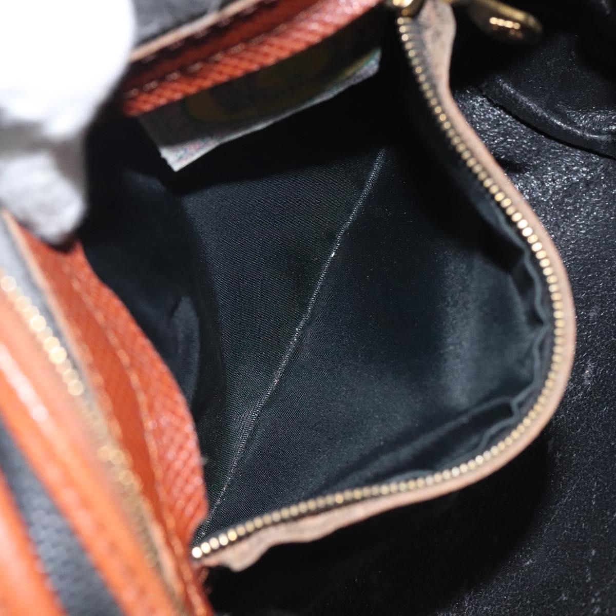 BOTTEGA VENETA Shoulder Bag PVC Black Brown gold Auth bs25135