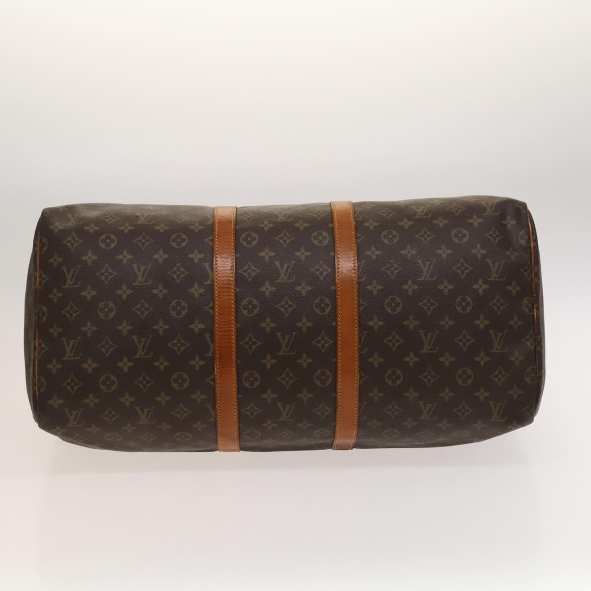 LOUIS VUITTON Monogram Keepall 55 Boston Bag M41424 LV Auth bs25156