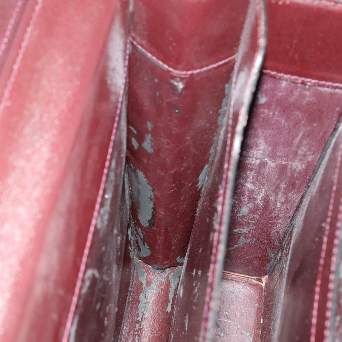 LOUIS VUITTON Taiga Leather Ural Briefcase Acajou M30026 LV Auth bs25184