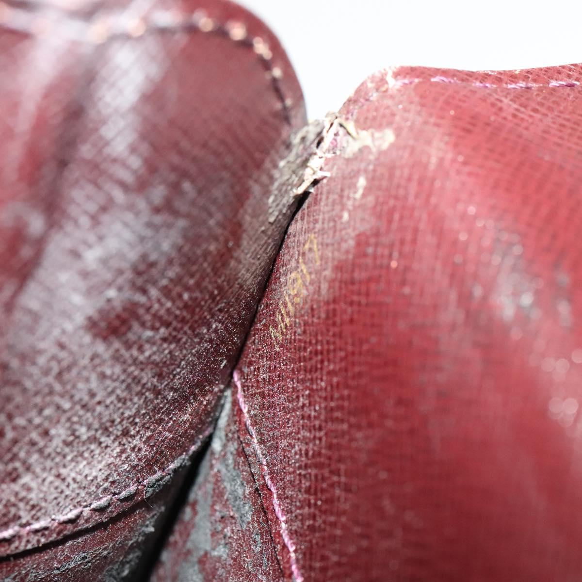 LOUIS VUITTON Taiga Leather Ural Briefcase Acajou M30026 LV Auth bs25184