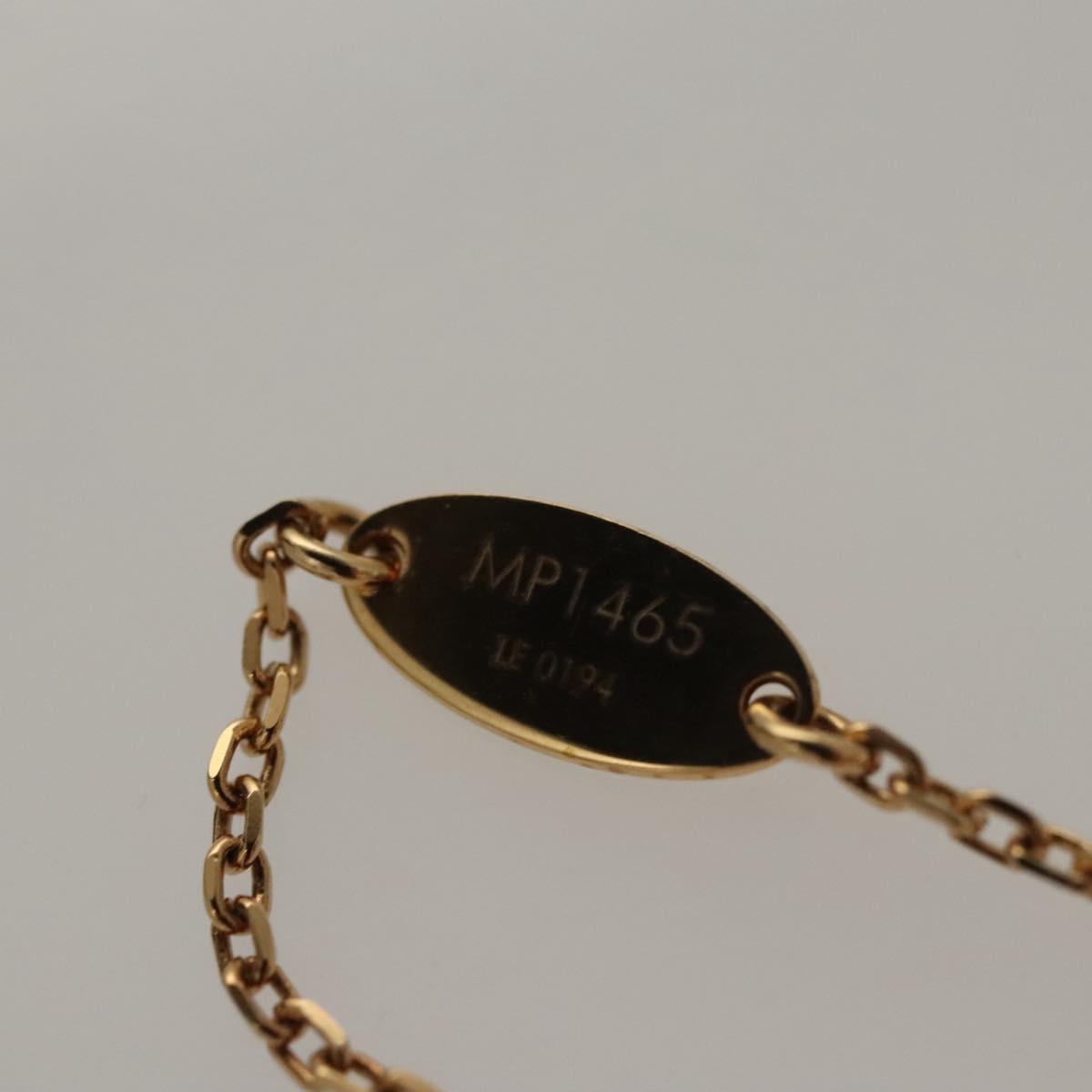 LOUIS VUITTON Essential V Necklace metal Gold MP1465 LV Auth bs25185