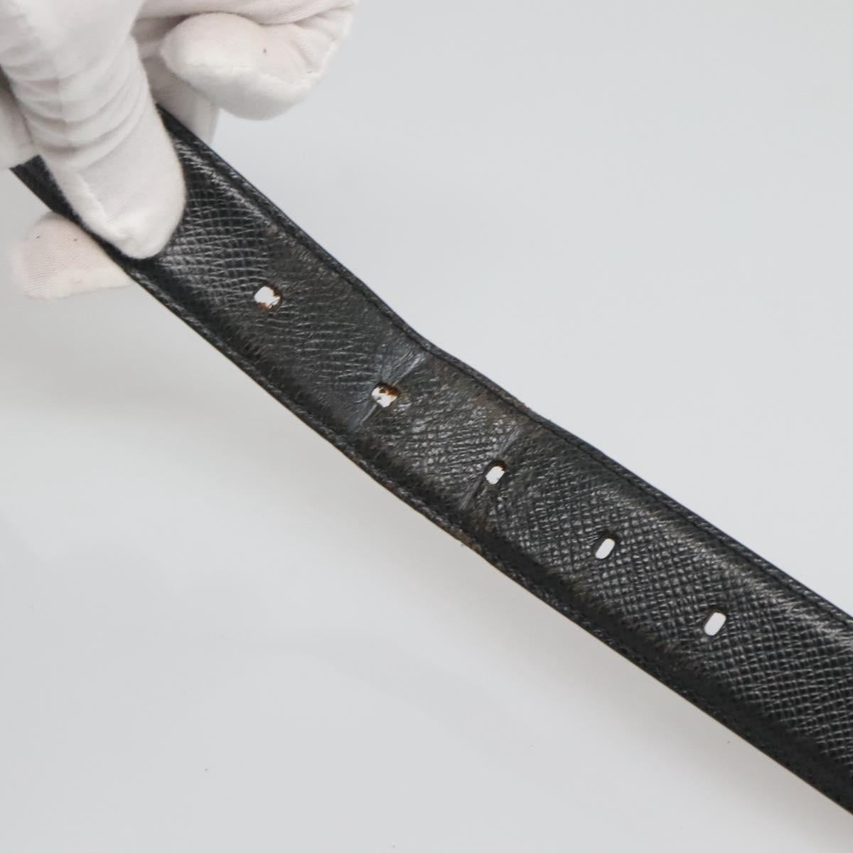 LOUIS VUITTON Taiga Ceinture Classic Belt 40.2"" Ardoise LV Auth bs25191