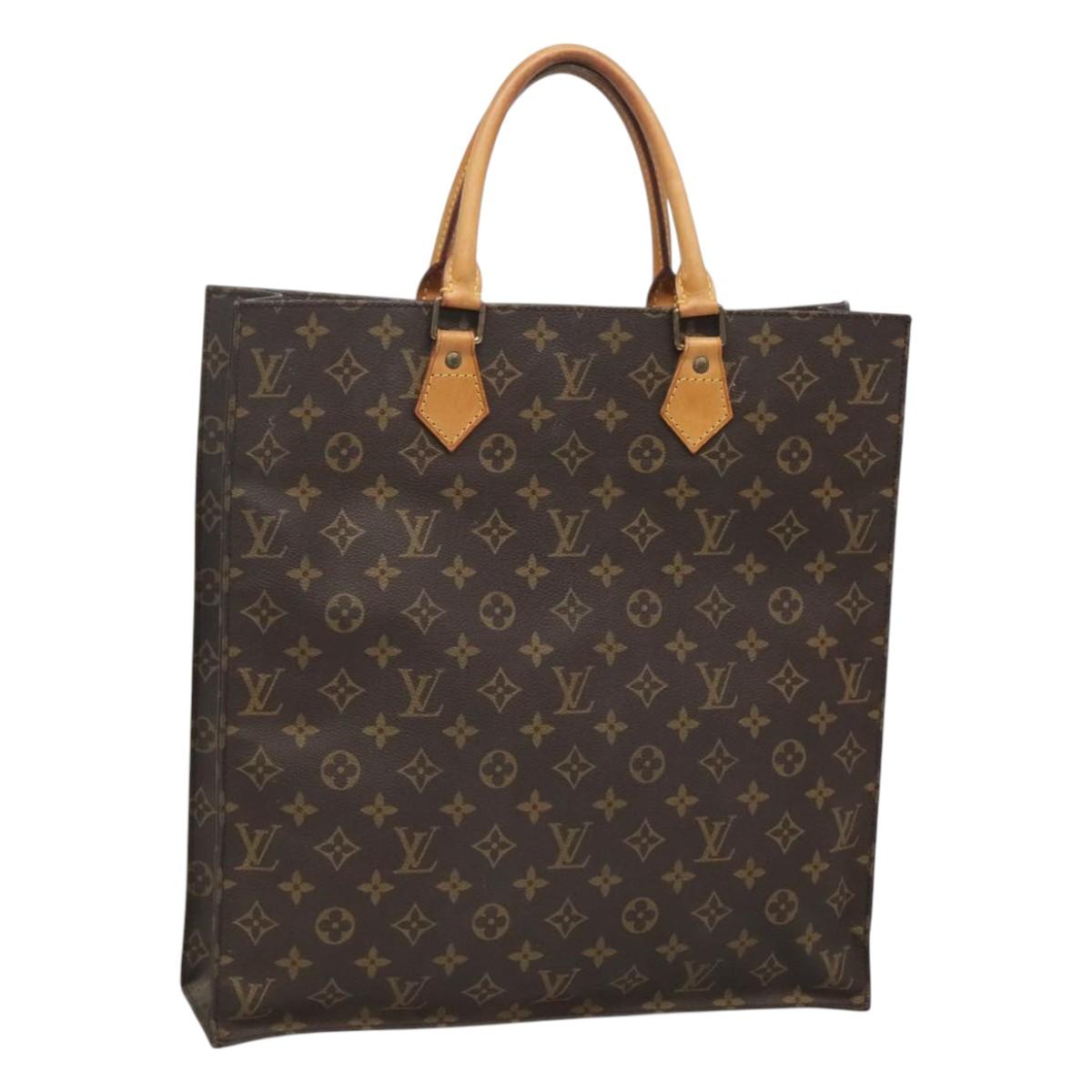 LOUIS VUITTON Monogram Sac Plat Hand Bag M51140 LV Auth bs25201