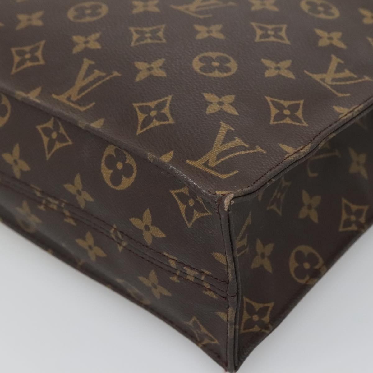 LOUIS VUITTON Monogram Sac Plat Hand Bag M51140 LV Auth bs25201