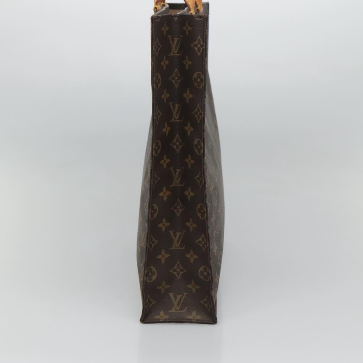 LOUIS VUITTON Monogram Sac Plat Hand Bag M51140 LV Auth bs25201